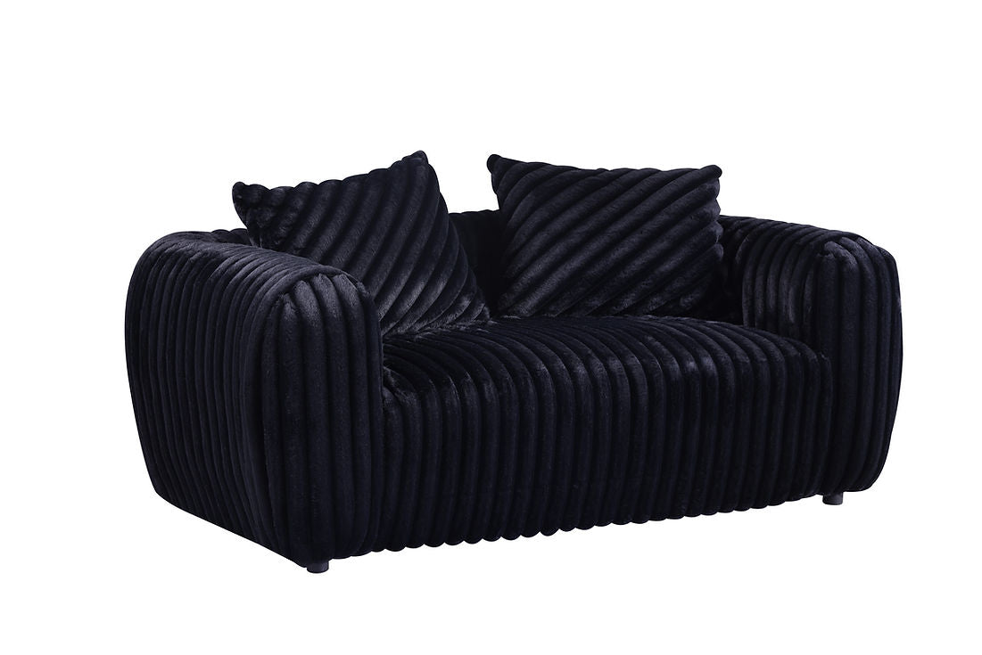 Eli Black Sofa Loveseat by New Era Innovations at Eve Furniture
