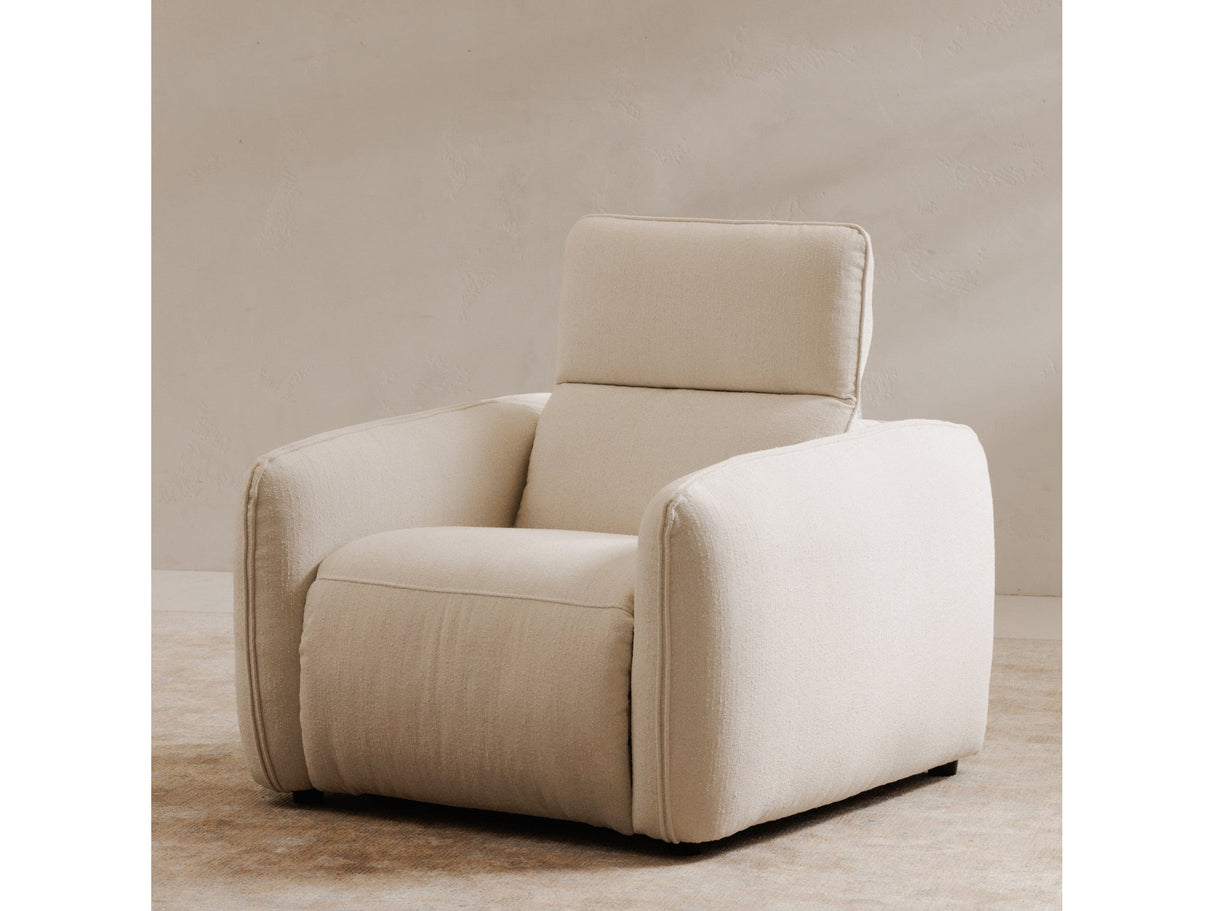 Eli Warm White Power Recliner Chair by MOES at Eve Furniture