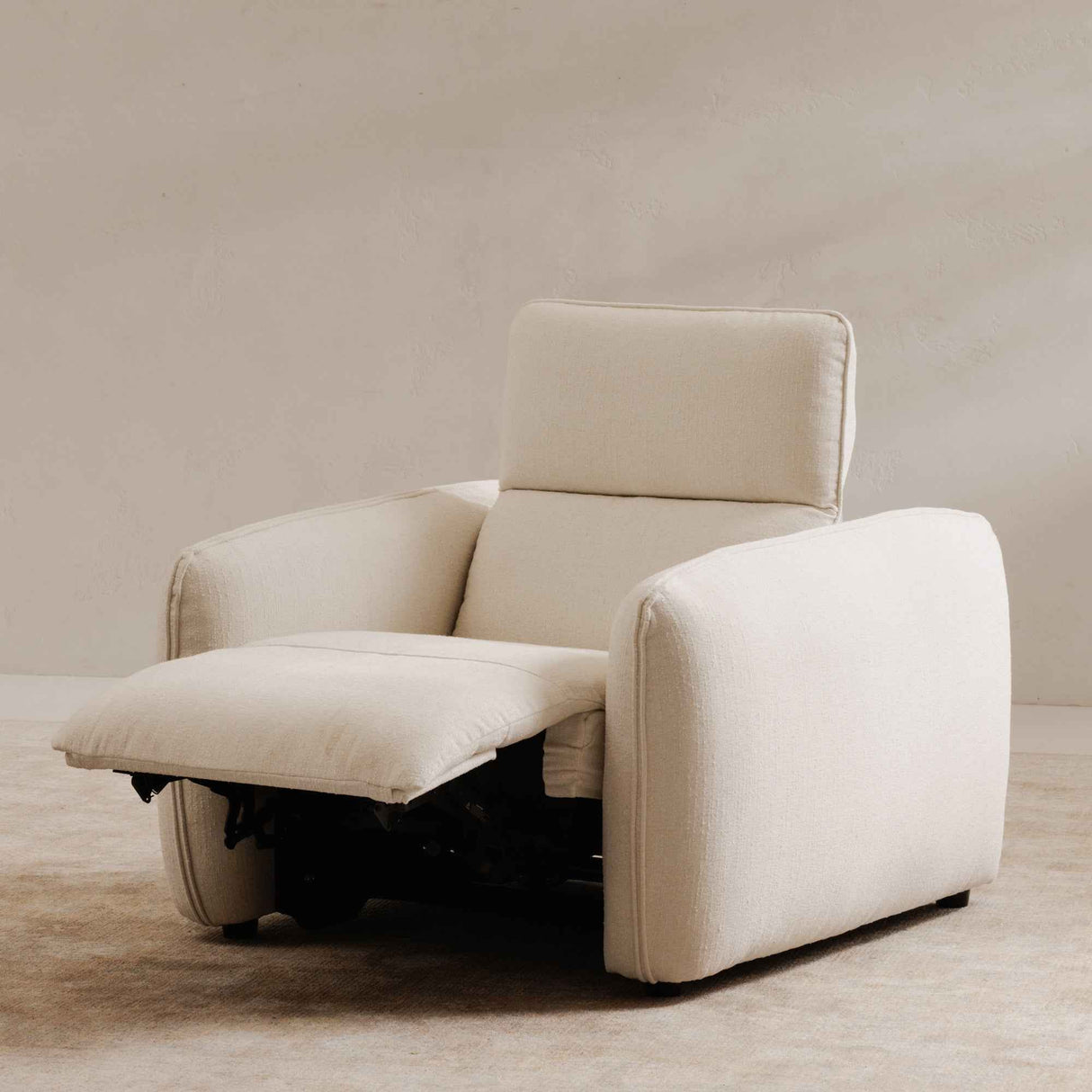 Eli Warm White Power Recliner Chair by Moe's Home at Eve Furniture
