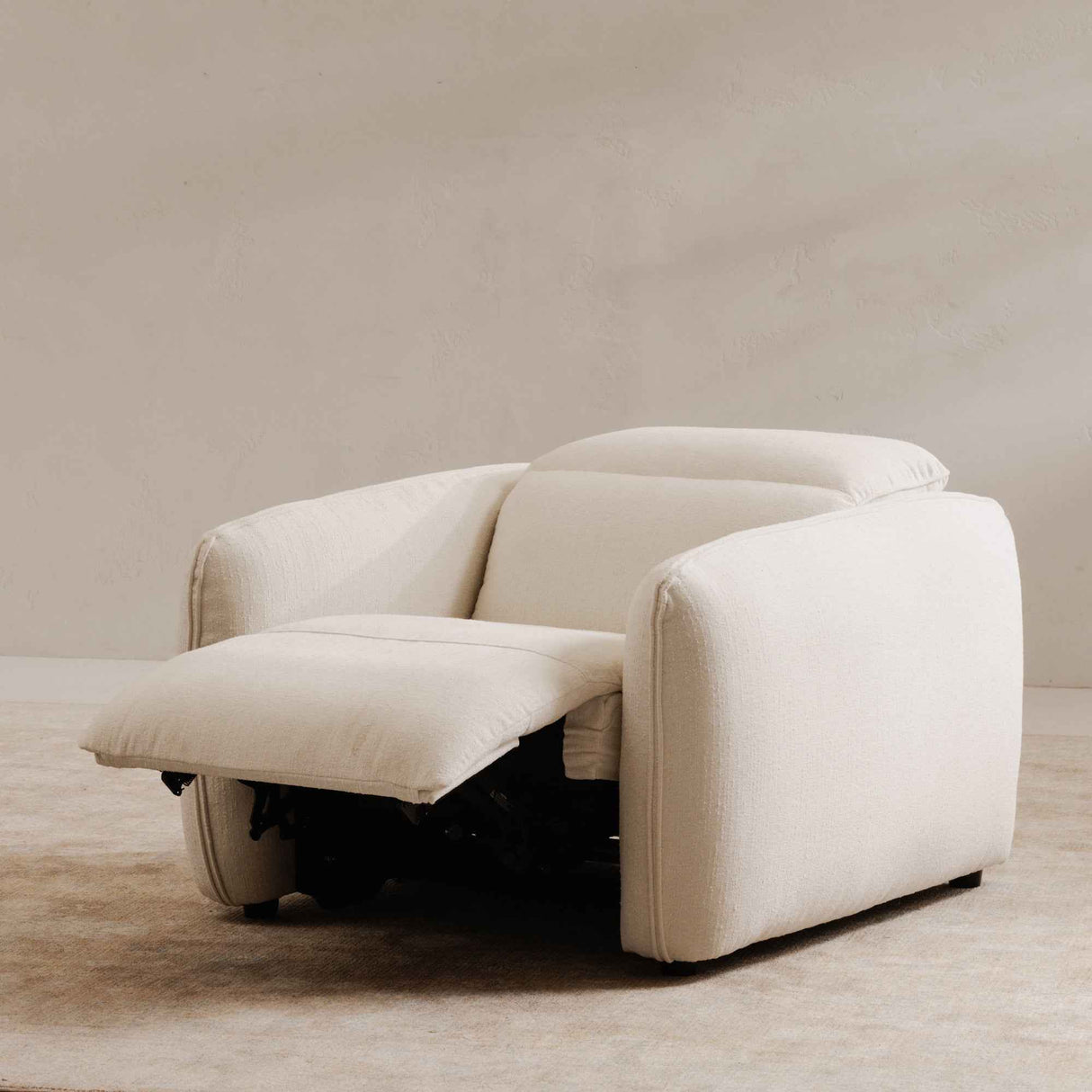 Eli Warm White Power Recliner Chair by Moe's Home at Eve Furniture