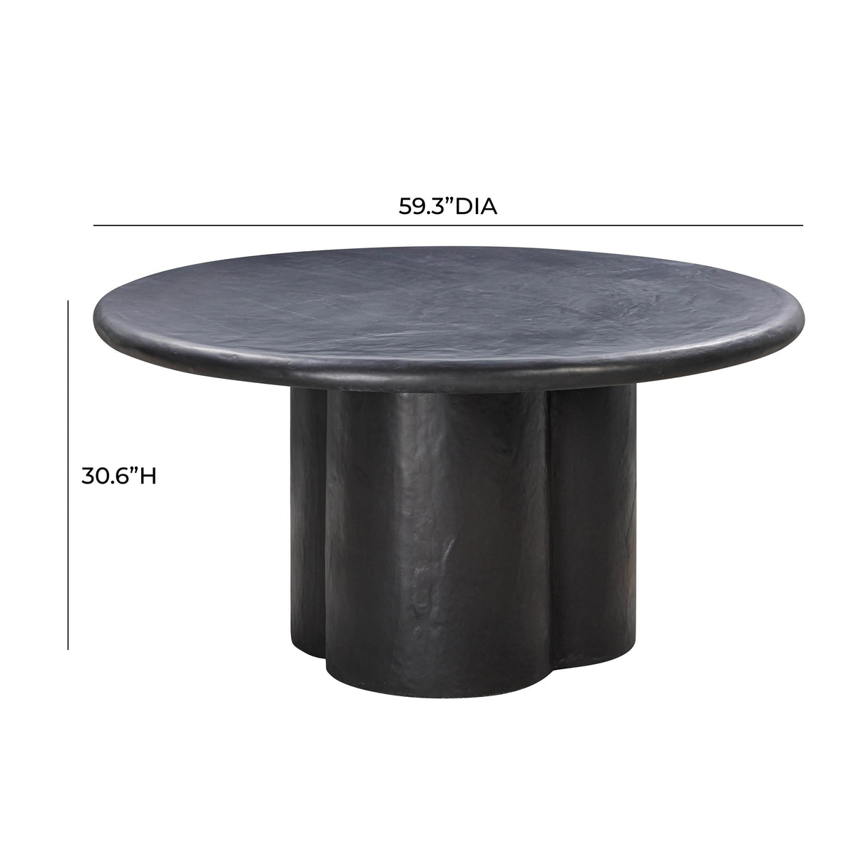 Elika Faux Plaster Indoor / Outdoor 59" Round Dining Table by TOV Furniture at Eve Furniture