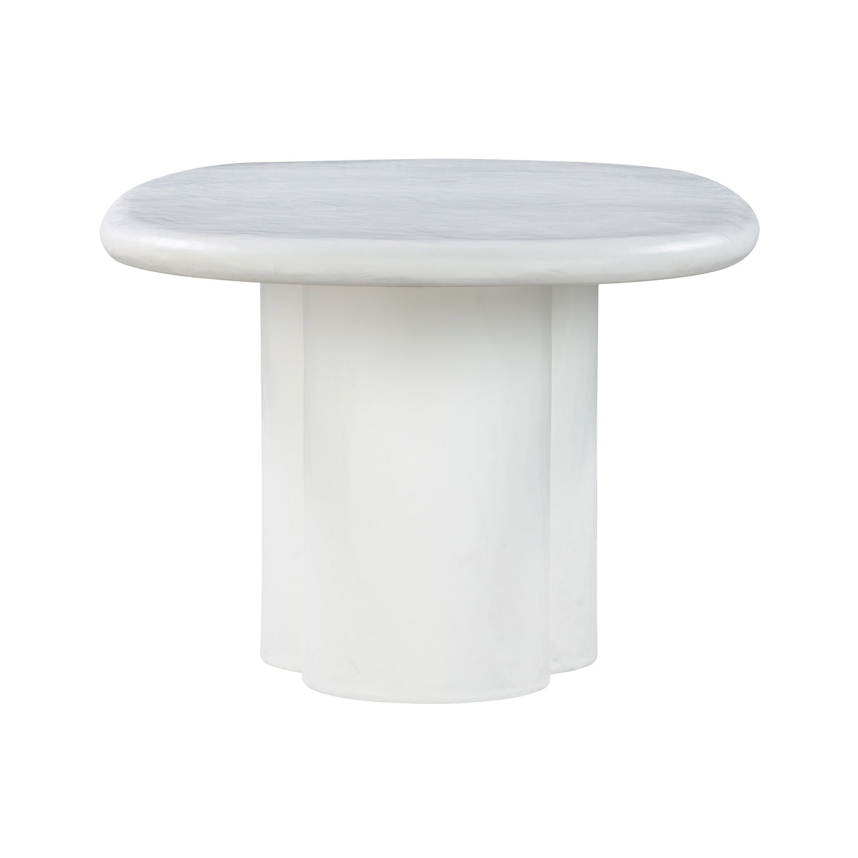 Elika Faux Plaster Indoor / Outdoor 80" Oval Dining Table by TOV Furniture at Eve Furniture