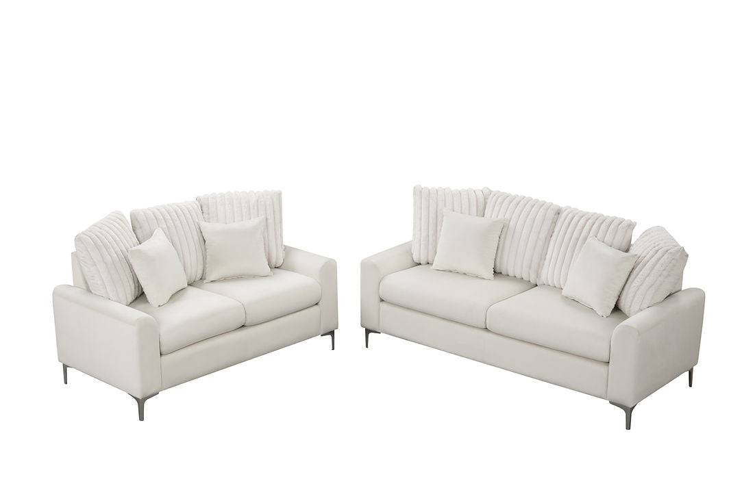 Elina Beige Sofa & Loveseat by New Era Innovations at Eve Furniture