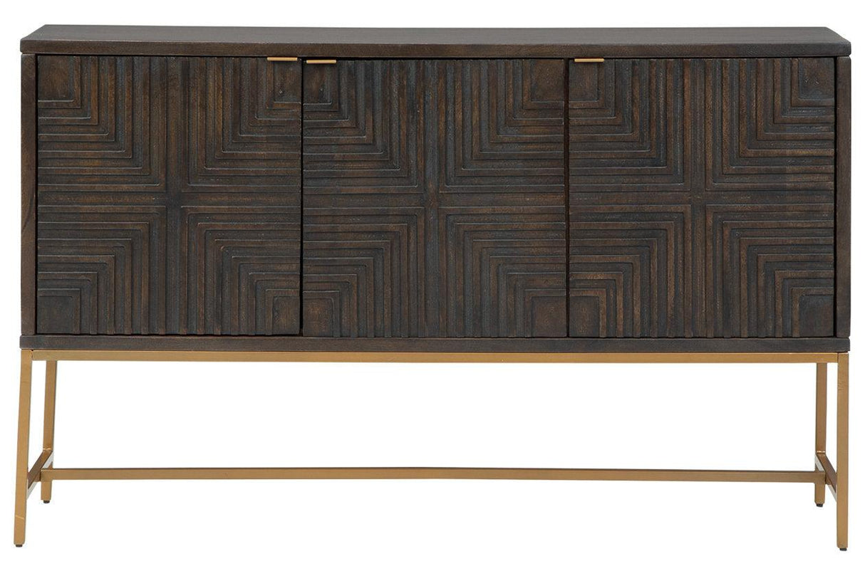 Elinmore Brown/Gold Finish Accent Cabinet by Ashley at Eve Furniture