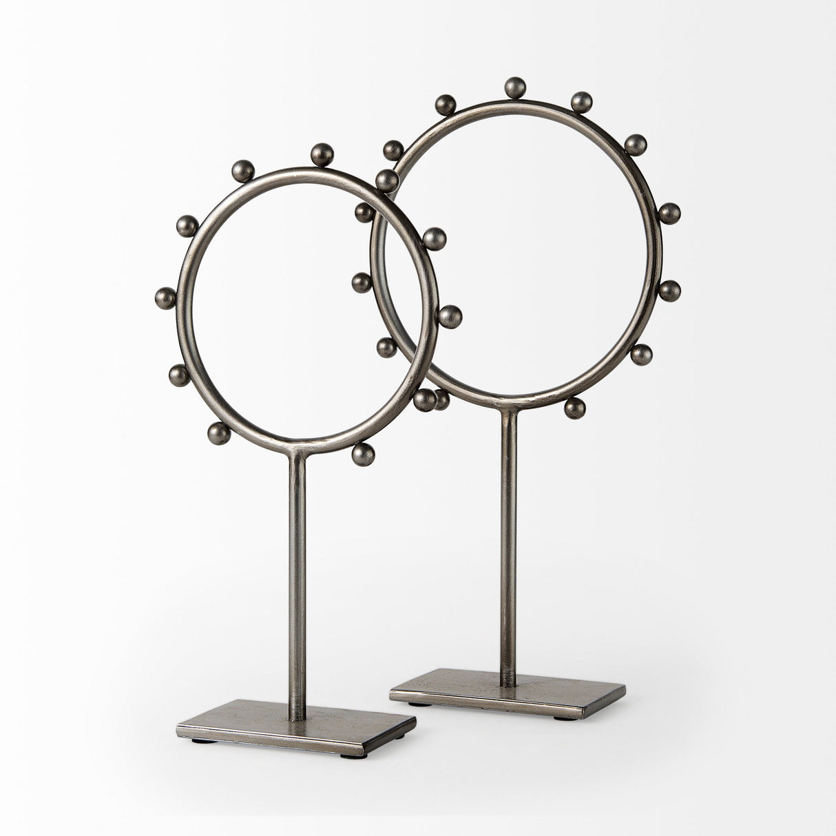 Elio 7.5L x 3.0W x 13.2H Small Studded hoop object by Mercana at Eve Furniture