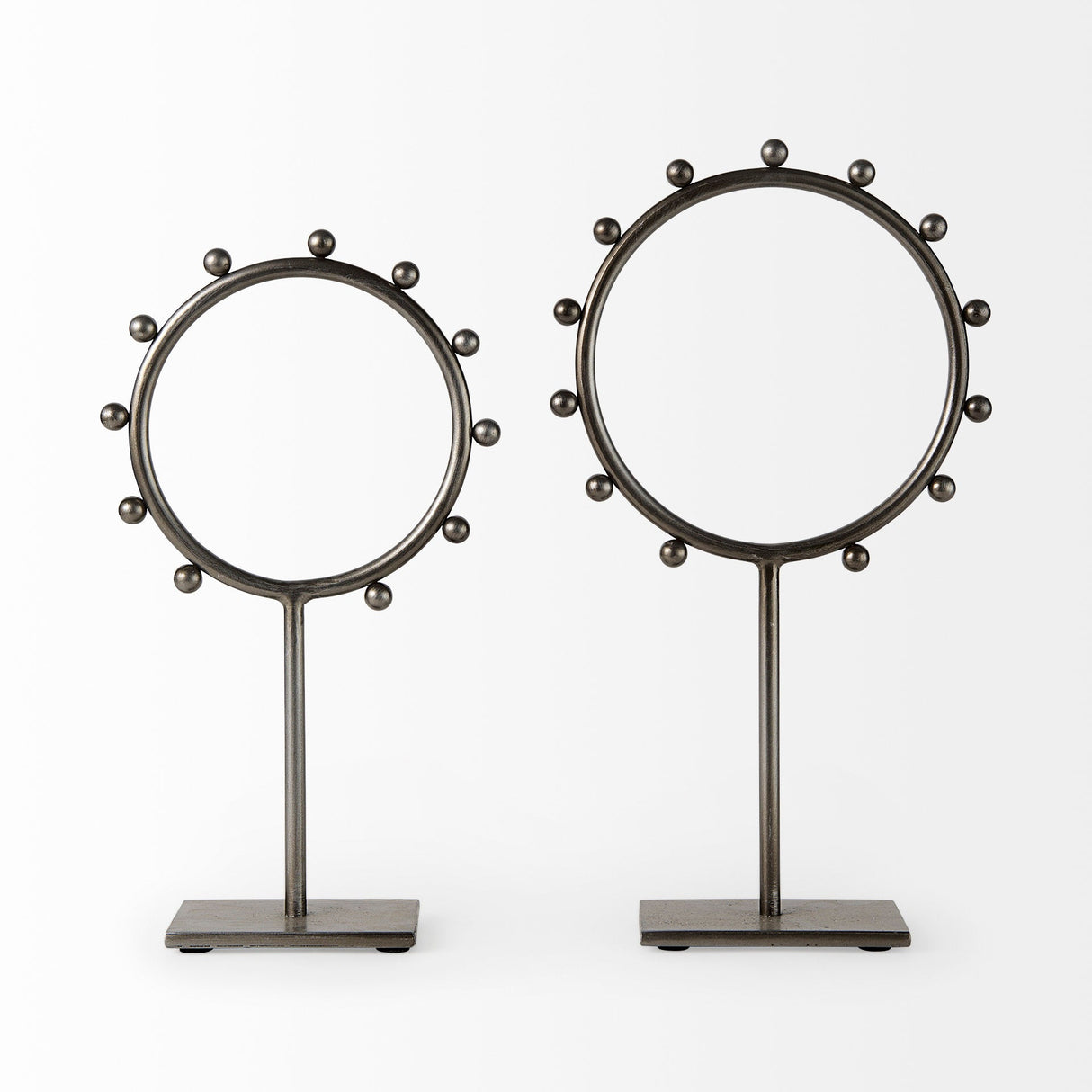 Elio 8.3L x 3.0W x 15.0H Large Studded Hoop Object by Mercana at Eve Furniture