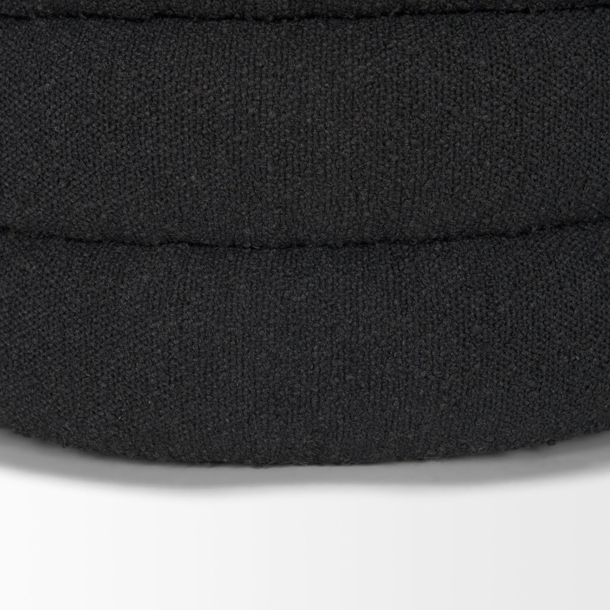 Elise Black Boucle Upholstered Storage Ottoman by Mercana at Eve Furniture
