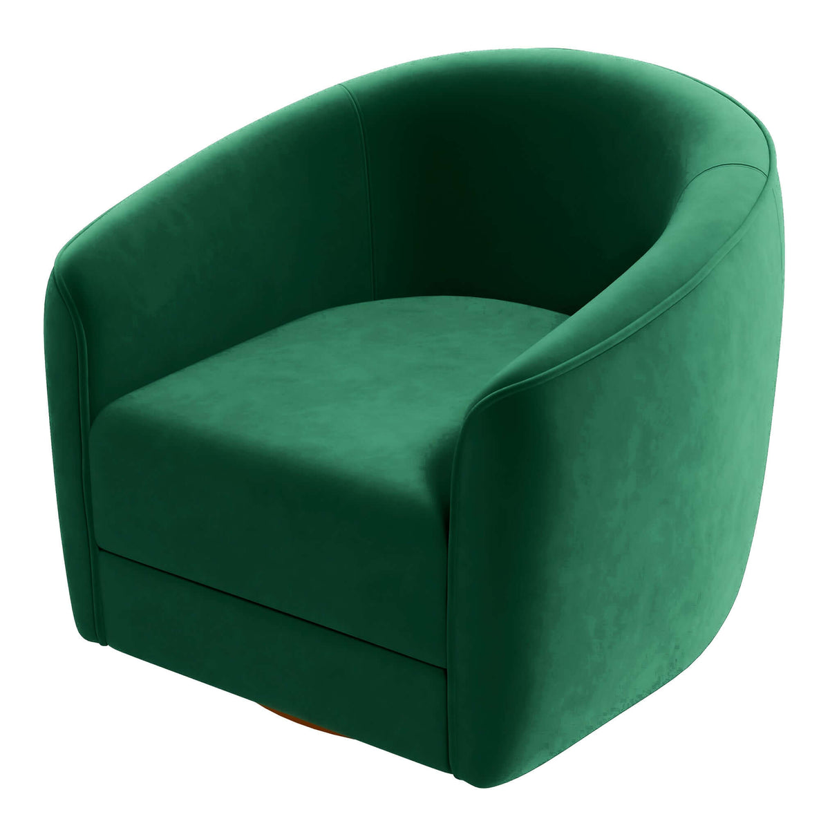 Elise Mid Century Modern Dark Green Velvet Swivel Chair by Ashcroft Furniture at Eve Furniture