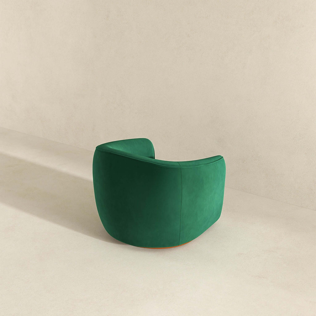 Elise Mid Century Modern Dark Green Velvet Swivel Chair by Ashcroft Furniture at Eve Furniture