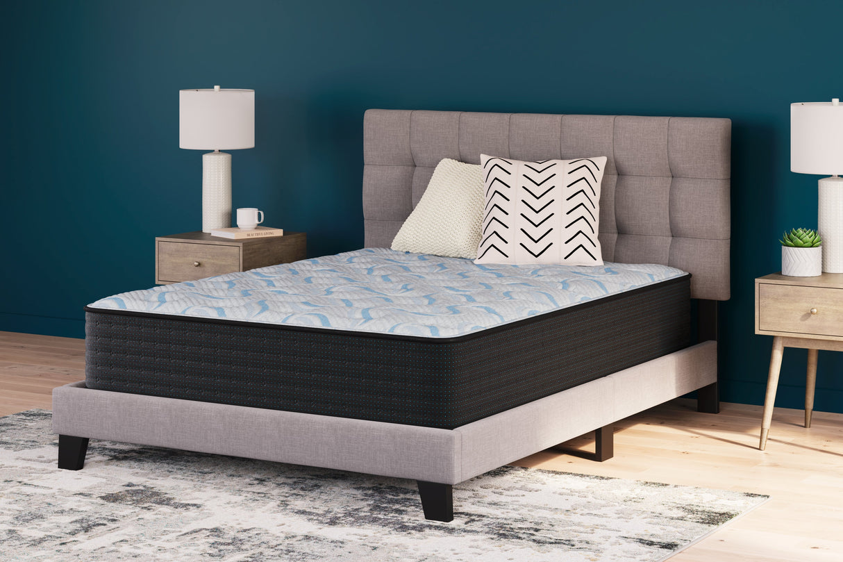 Elite Springs Firm Gray/Blue King Mattress by Ashley at Eve Furniture
