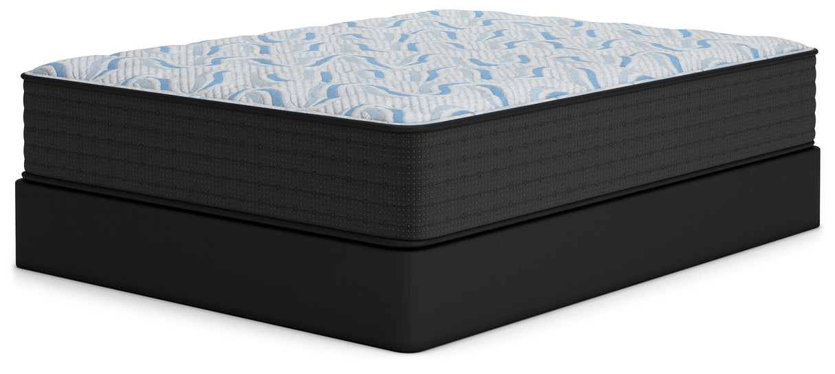 Elite Springs Firm Gray/Blue Queen Mattress by Ashley at Eve Furniture
