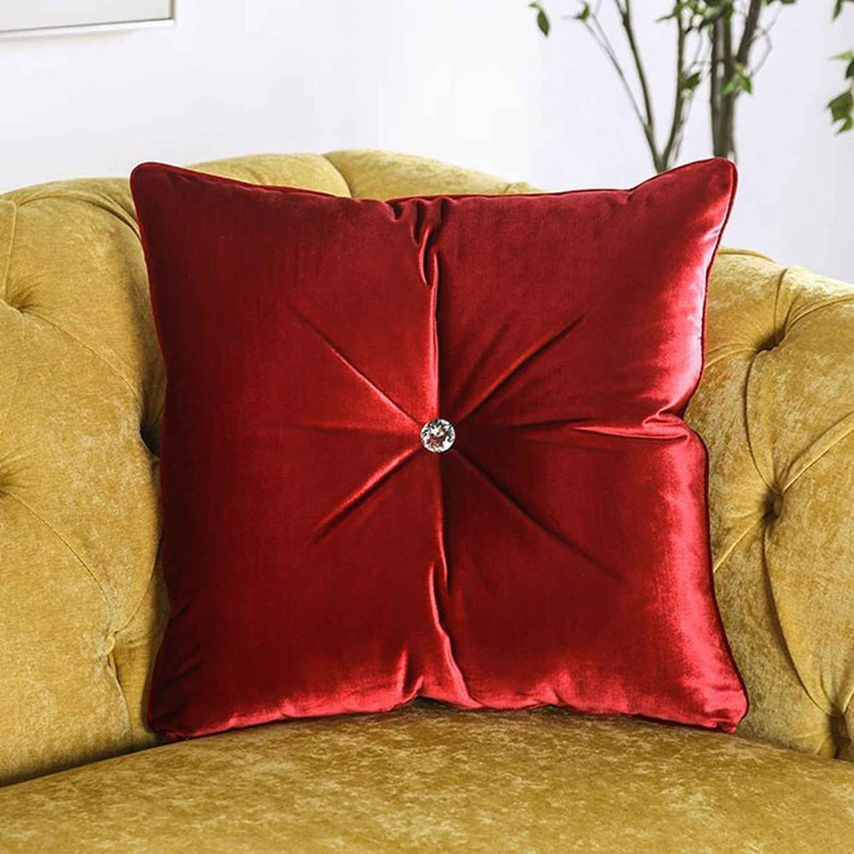 Eliza Royal Yellow/Red Sofa by Furniture of America at Eve Furniture