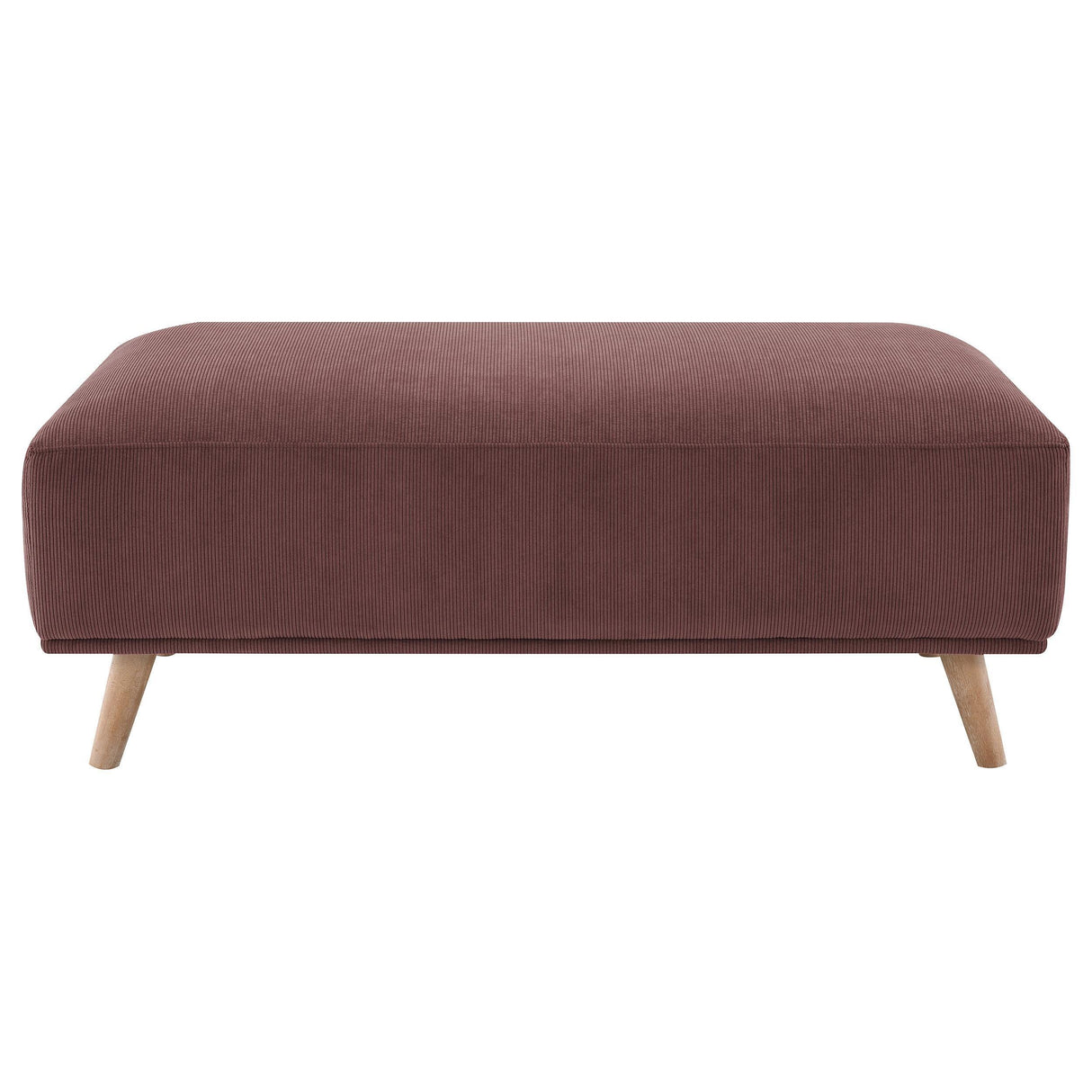 Elizabeth Wine Red Corduroy Upholstered Ottoman by Coaster at Eve Furniture