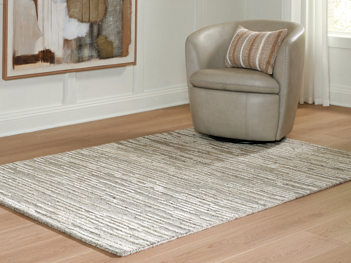 Eljory Gray Medium Rug by Ashley at Eve Furniture