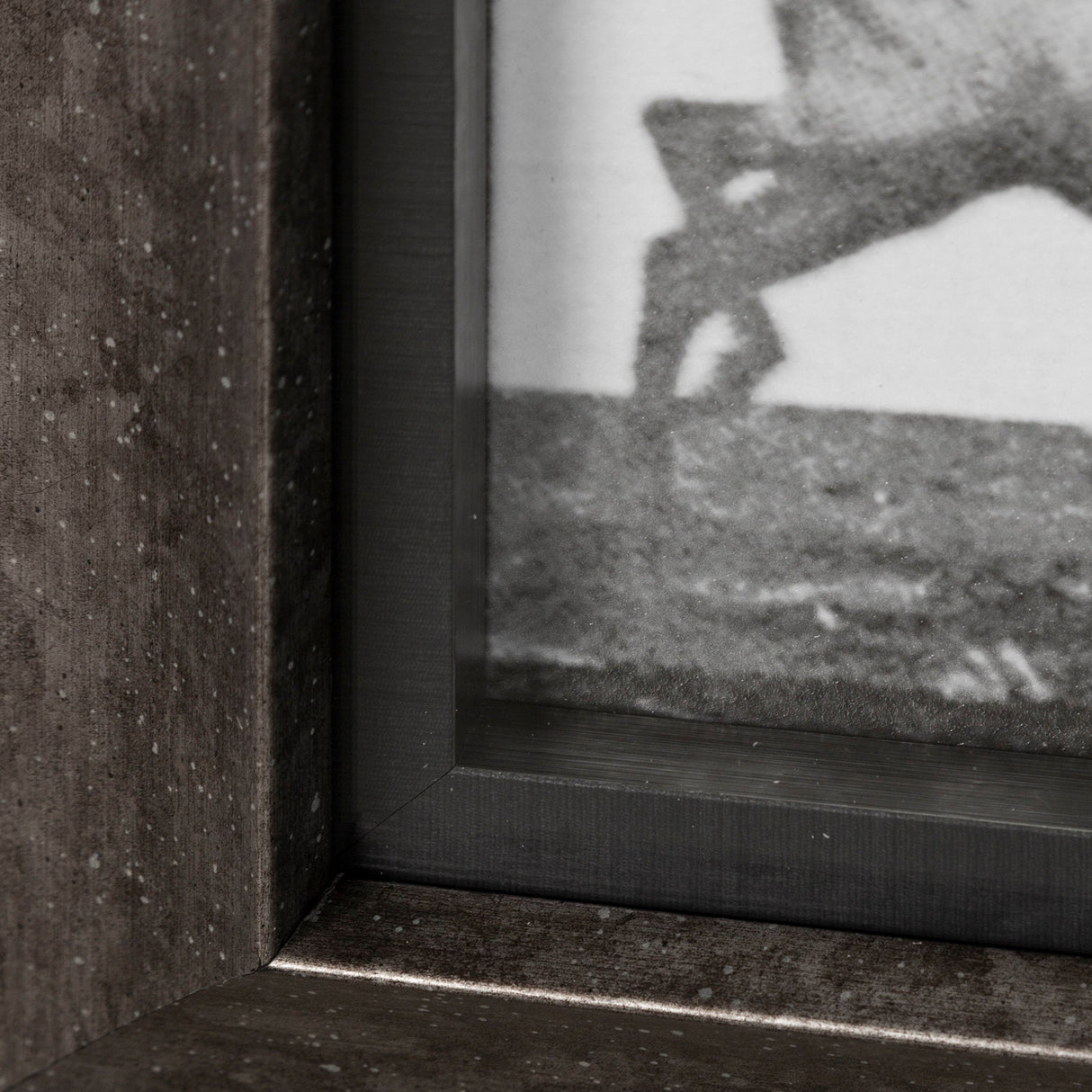 Elk Trotting by Eadweard Muybridge a Hand Embellished Textured Framed Art Print Matted under Glass by Mercana at Eve Furniture