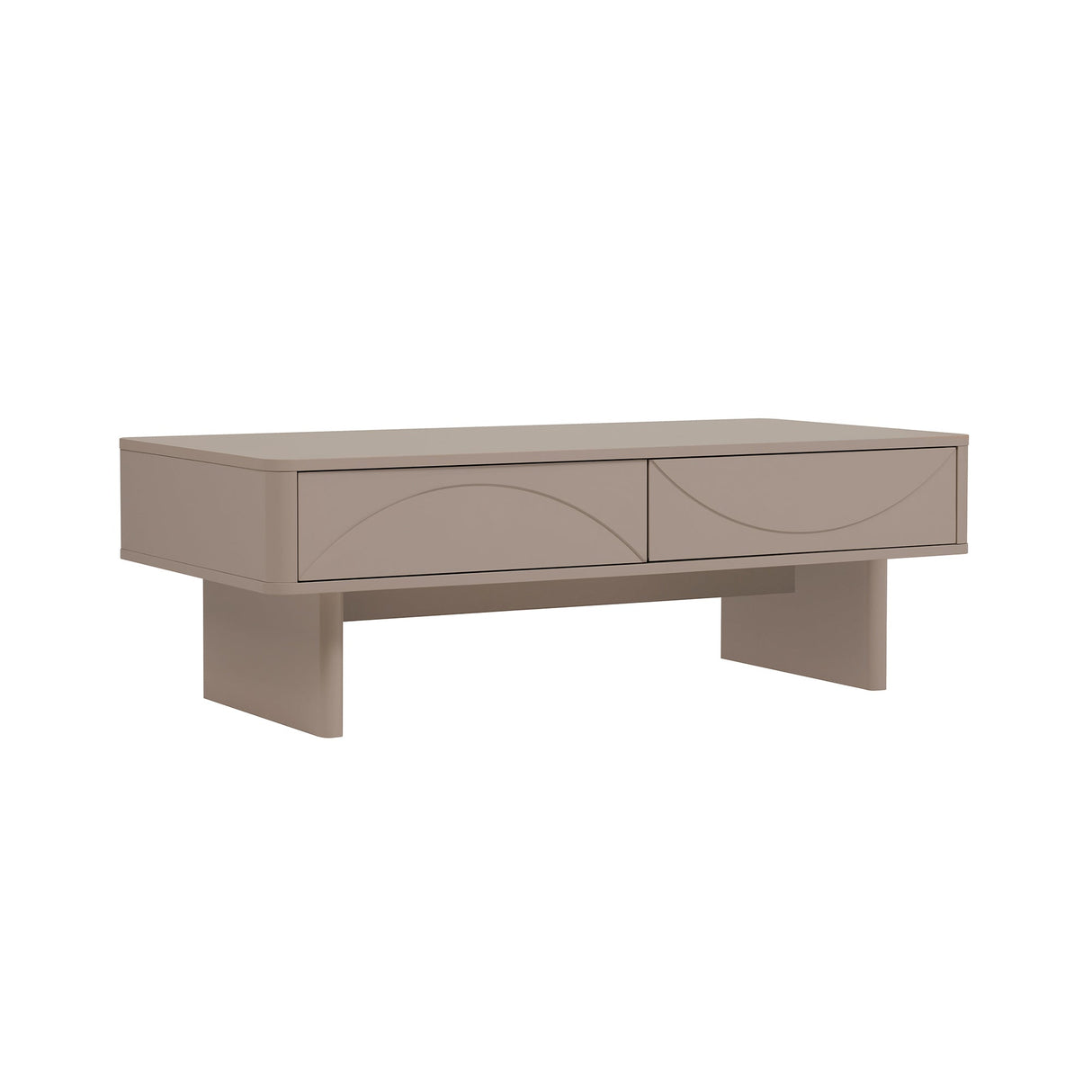 Ella 47.2" Coffee Table in Mocha by Manhattan Comfort at Eve Furniture