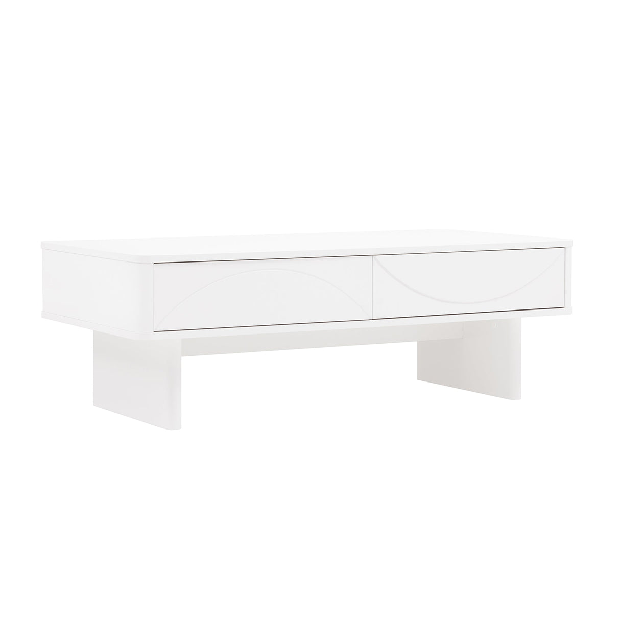 Ella 47.2" Coffee Table in White by Manhattan Comfort at Eve Furniture