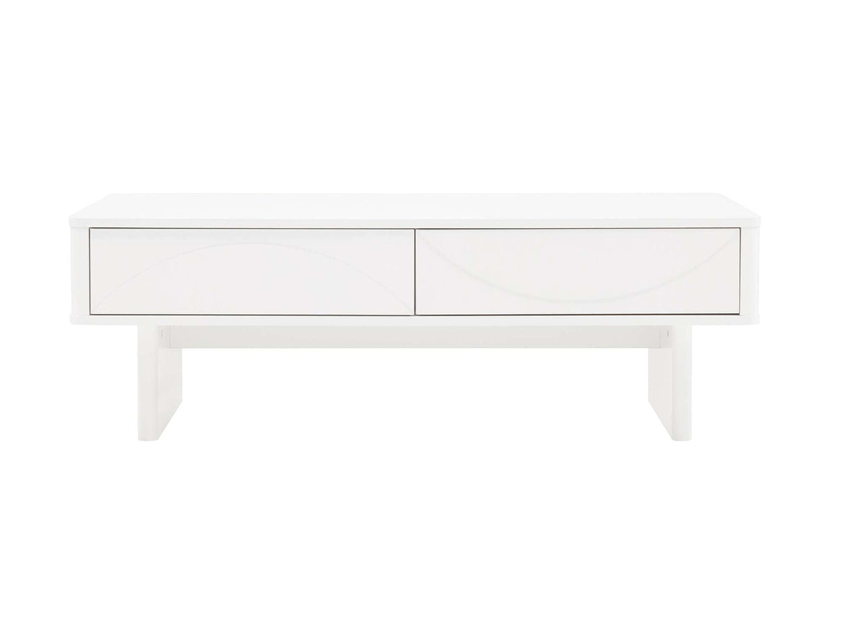 Ella 47.2" Coffee Table in White by Manhattan Comfort at Eve Furniture