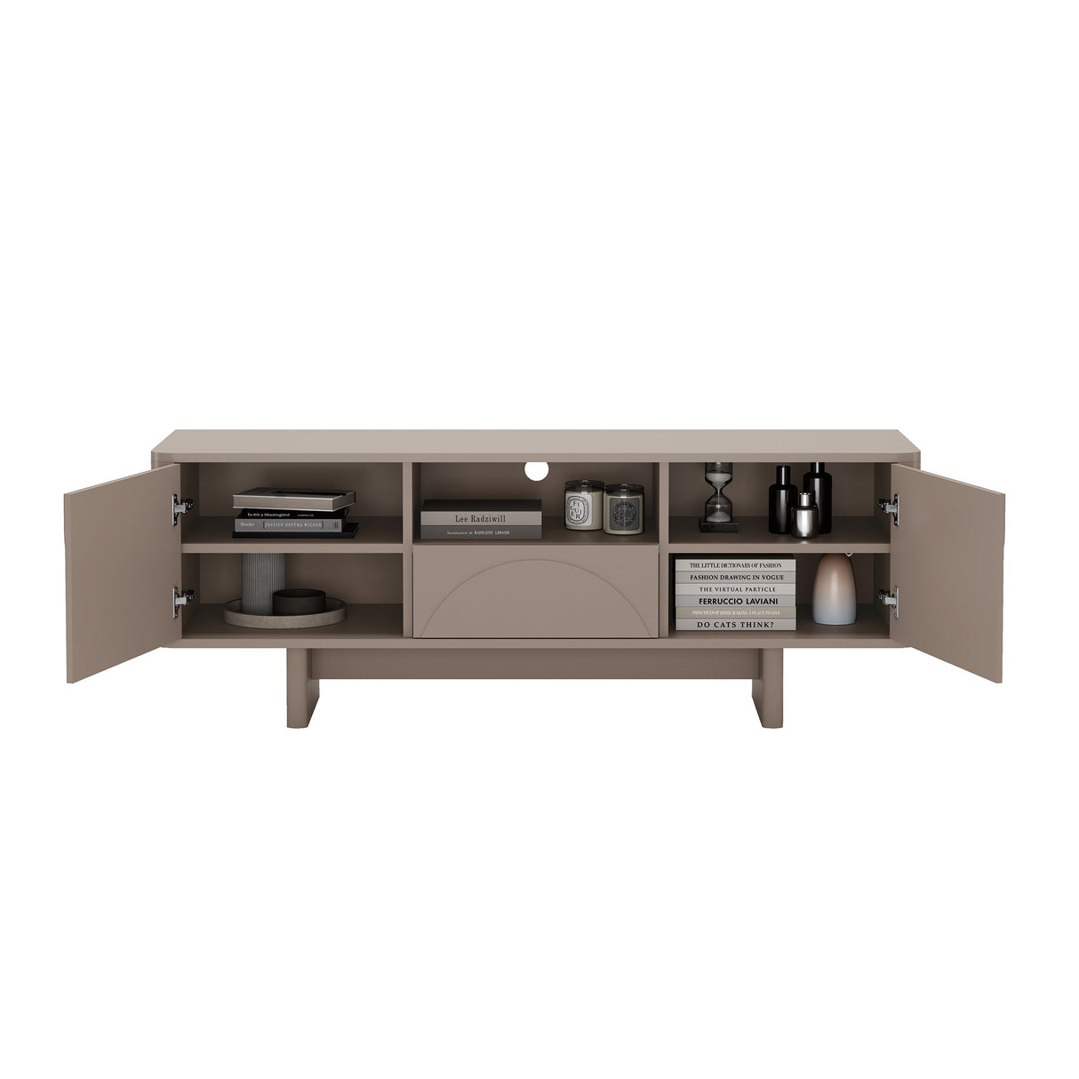 Ella 59" TV Stand in Mocha by Manhattan Comfort at Eve Furniture