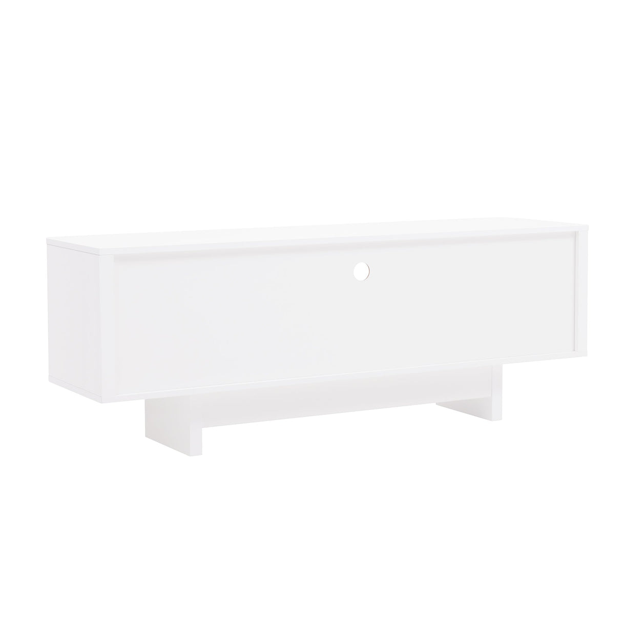 Ella 59" TV Stand in White by Manhattan Comfort at Eve Furniture
