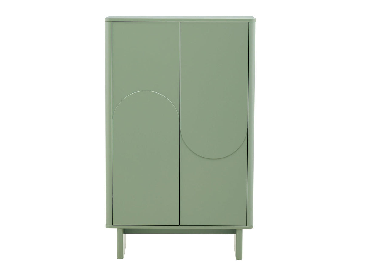 Ella Accent Cabinet in Sage Green by Manhattan Comfort at Eve Furniture