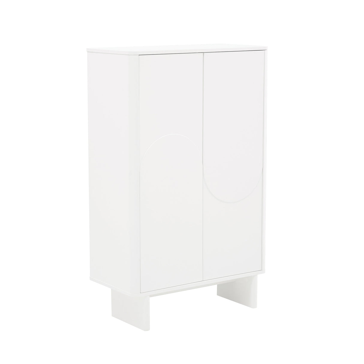 Ella Accent Cabinet in White by Manhattan Comfort at Eve Furniture