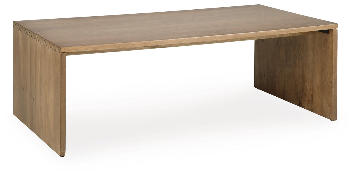 Ella Grove Rich Brown Coffee Table by Ashley at Eve Furniture