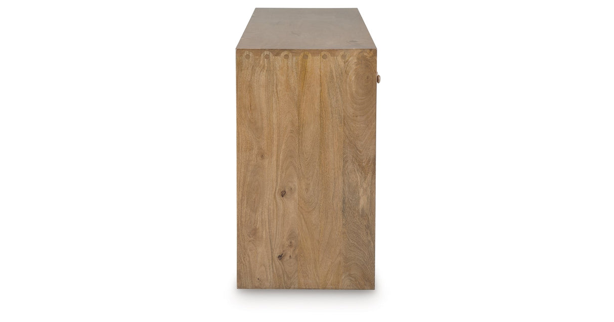 Ella Grove Rich Brown Console by ASHLEY FURNITURE at Eve Furniture
