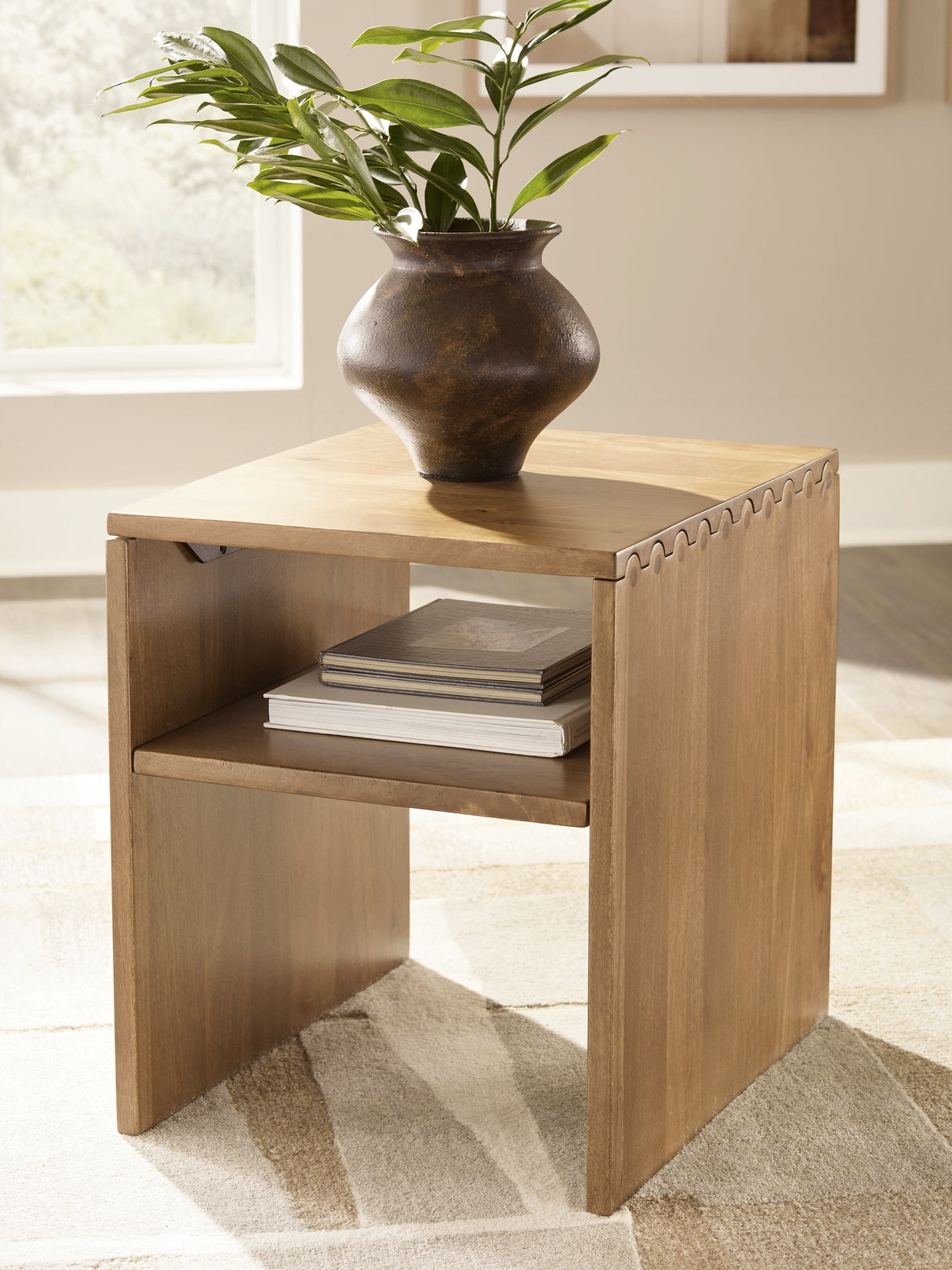 Ella Grove Rich Brown End Table by ASHLEY FURNITURE at Eve Furniture