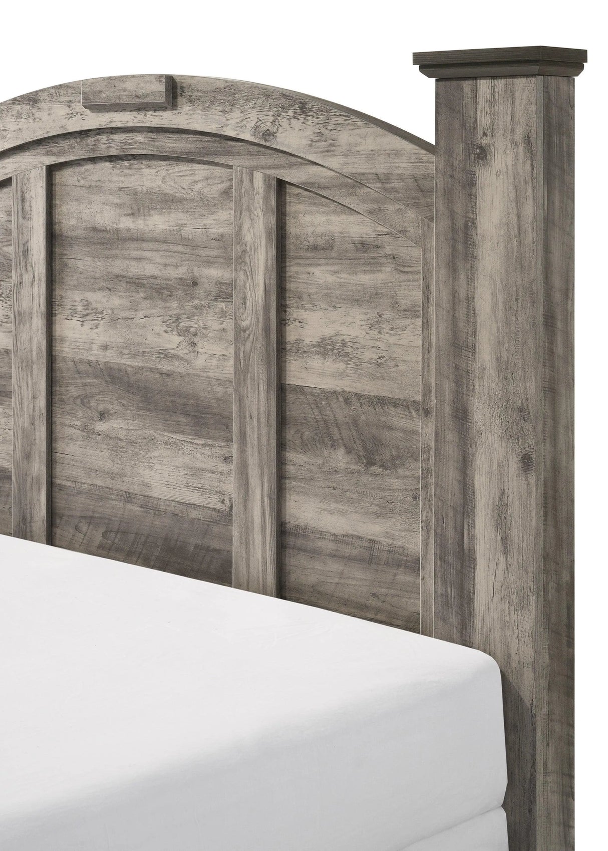 Ella-Mae Beige and Brown Queen Poster Bed by Crown Mark at Eve Furniture