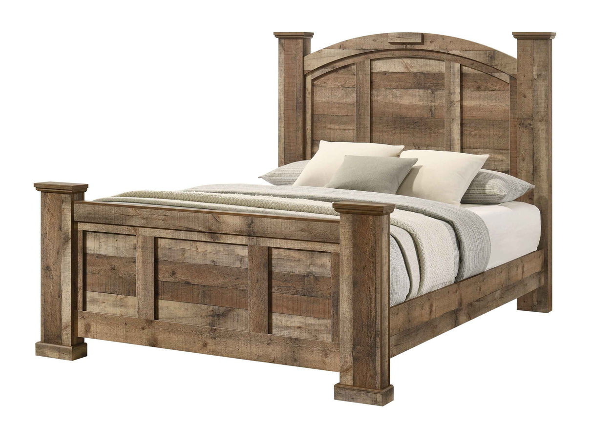 Ella-Mae Reclaimed Natural King Bed by Crown Mark at Eve Furniture