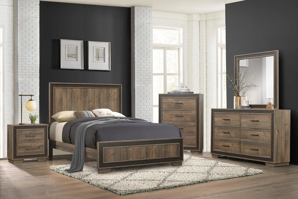 Ellendale Authentic Mahogany Queen Panel Bed by Homelegance at Eve Furniture