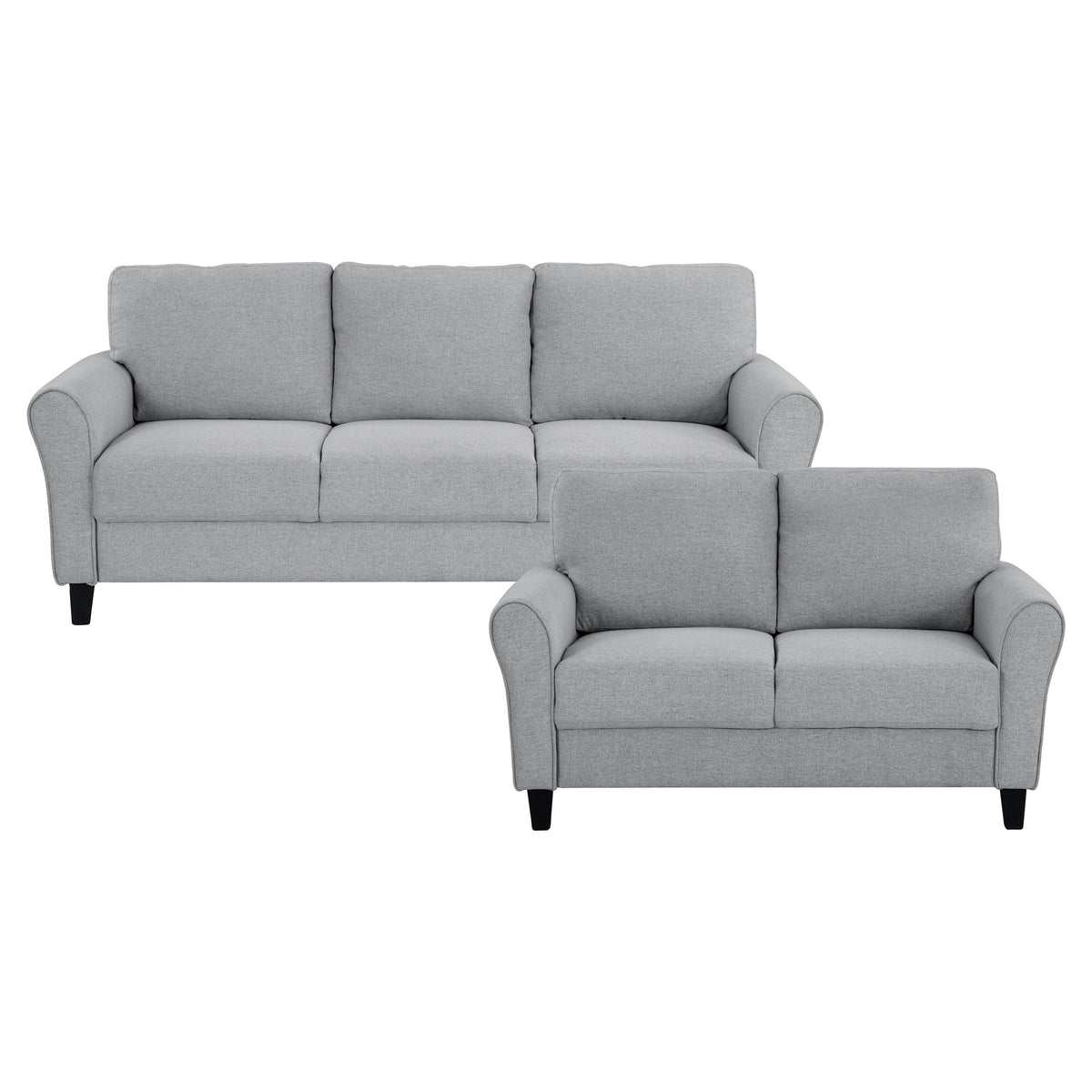 Ellery Dark Gray 2-Piece Living Room Set by Homelegance at Eve Furniture