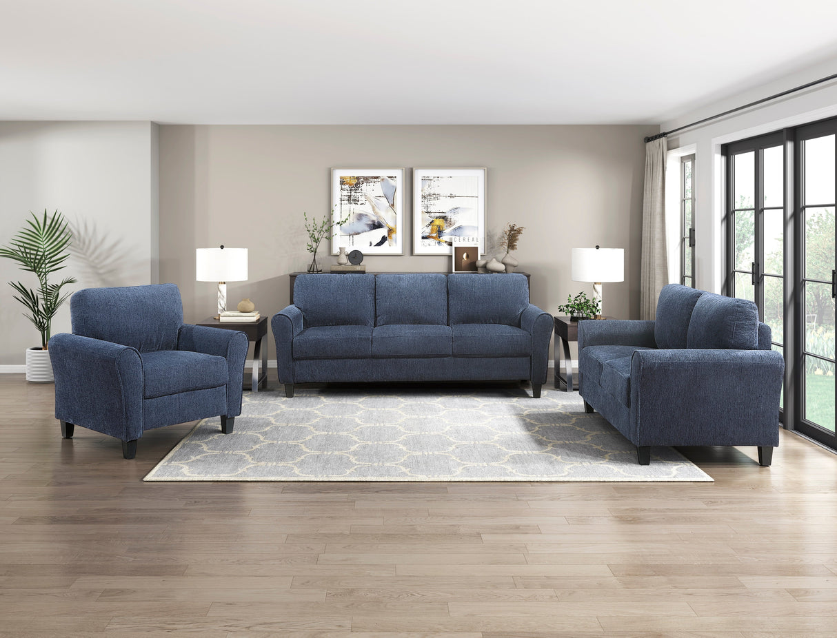 Ellery Navy Living Room Set by Homelegance at Eve Furniture