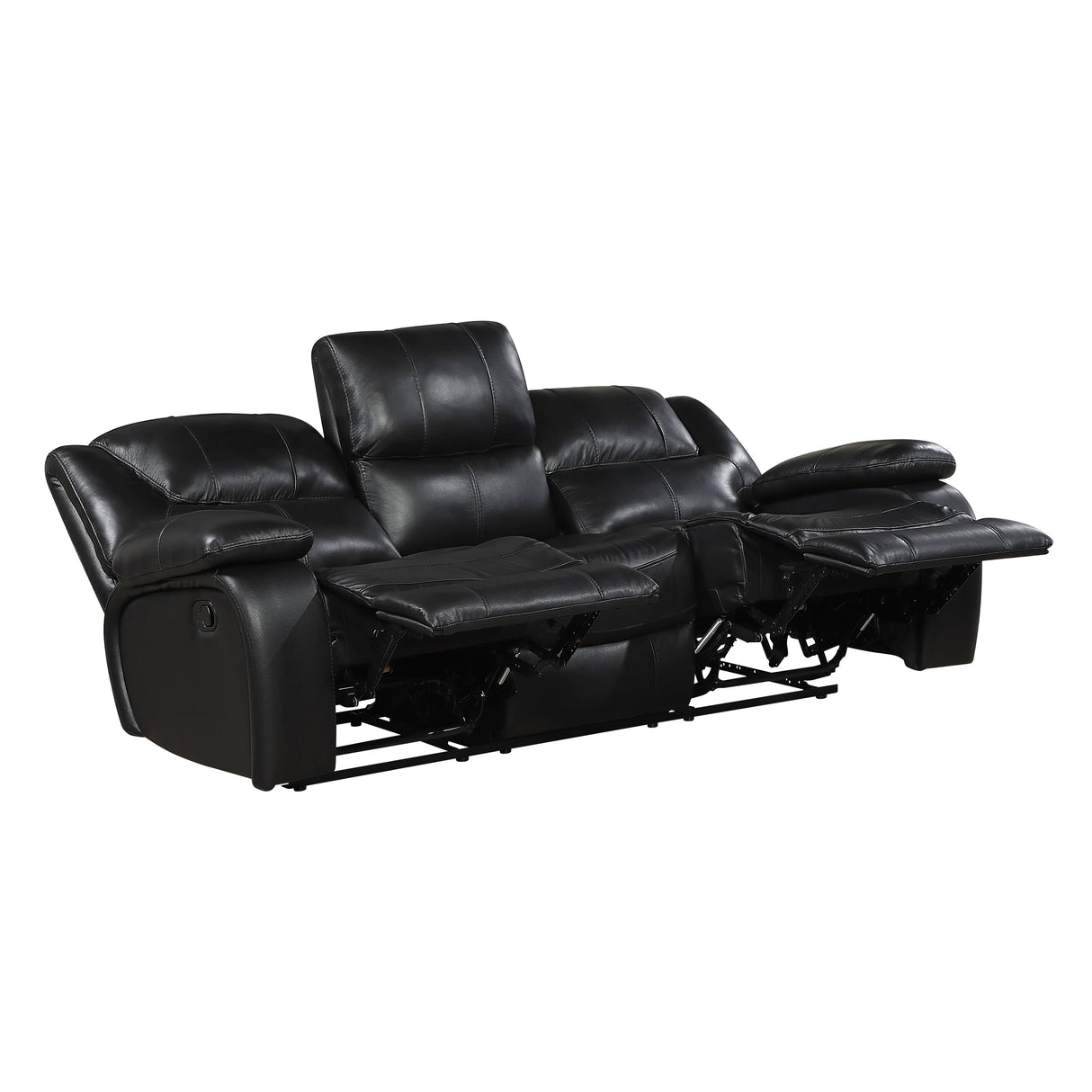 Ellicott Black Double Reclining Sofa