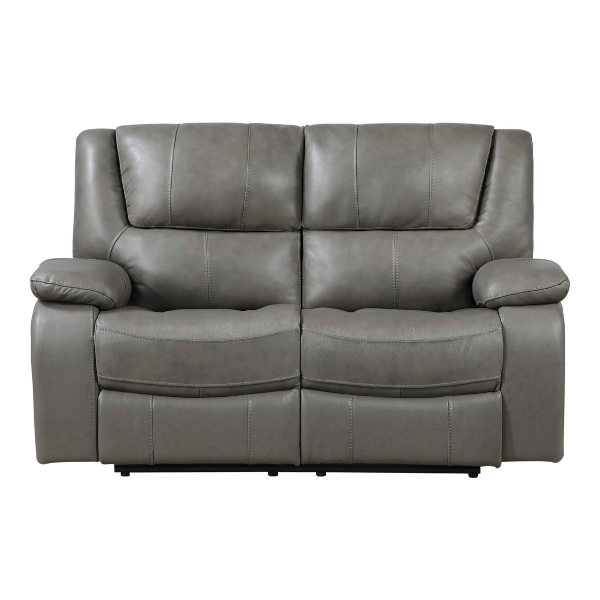 Ellicott Gray Double Reclining Loveseat by Homelegance at Eve Furniture