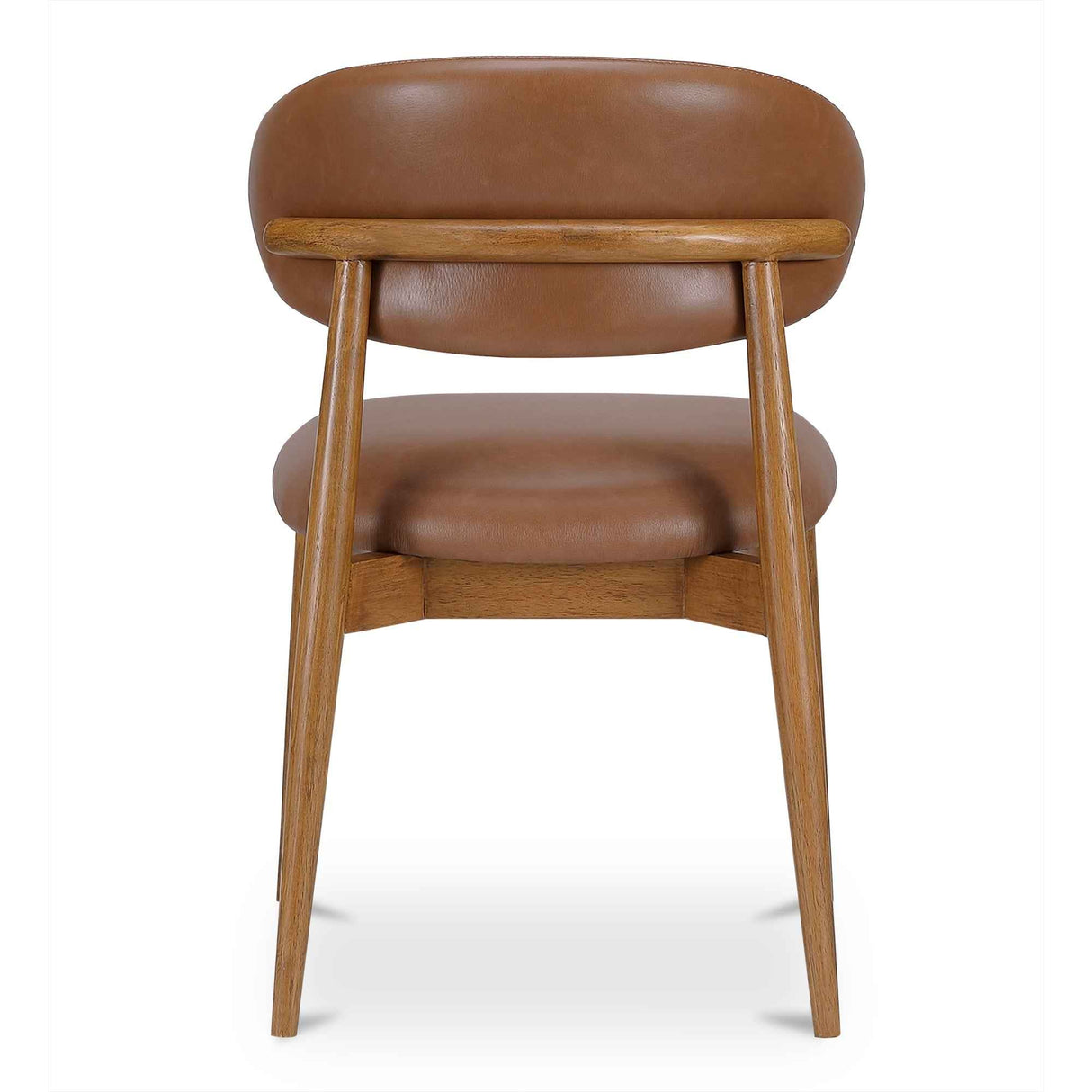 Ellie Brown Leather Dining Chair by Moe's Home at Eve Furniture