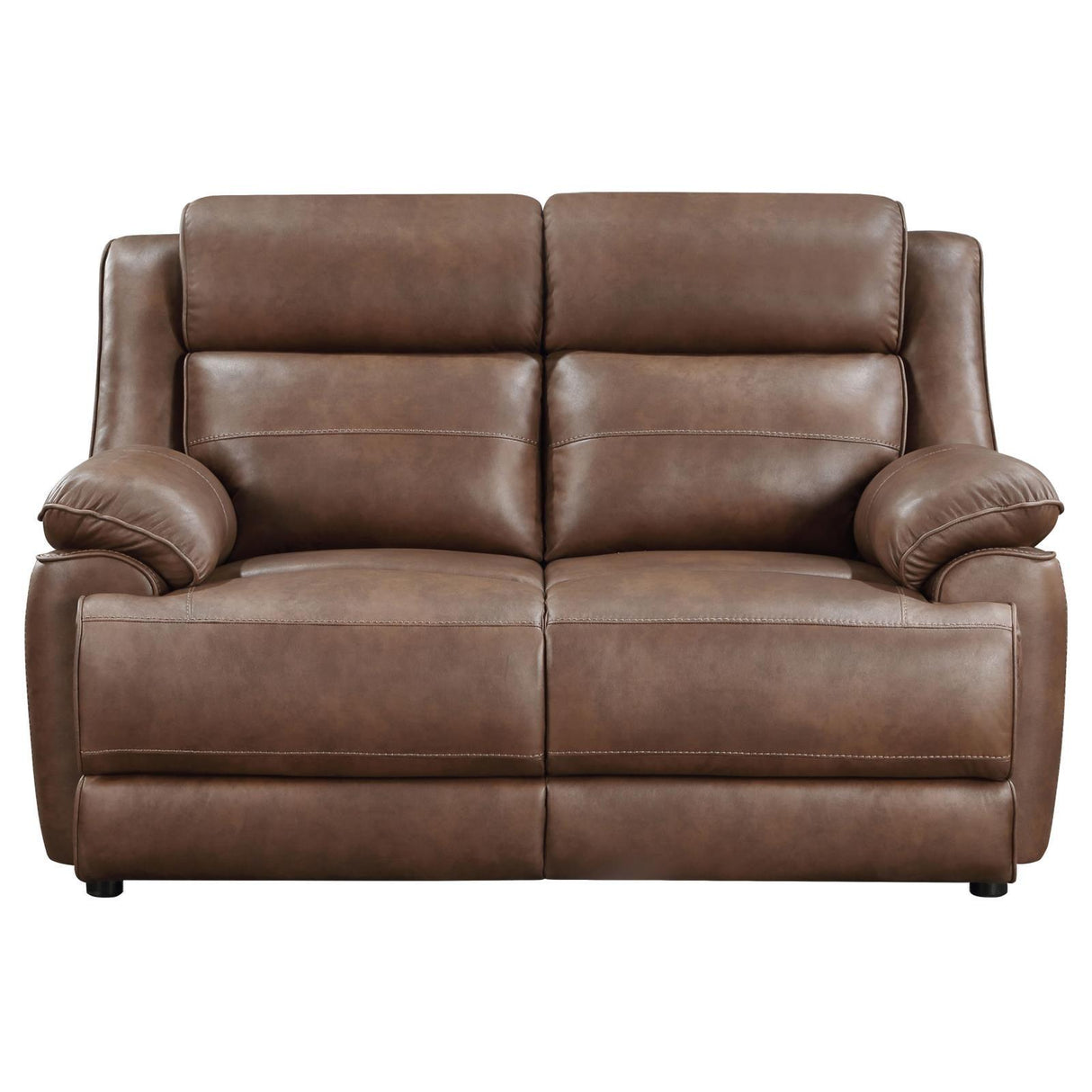 Ellington Dark Brown 2-piece Upholstered Padded Arm Sofa Set by Coaster at Eve Furniture
