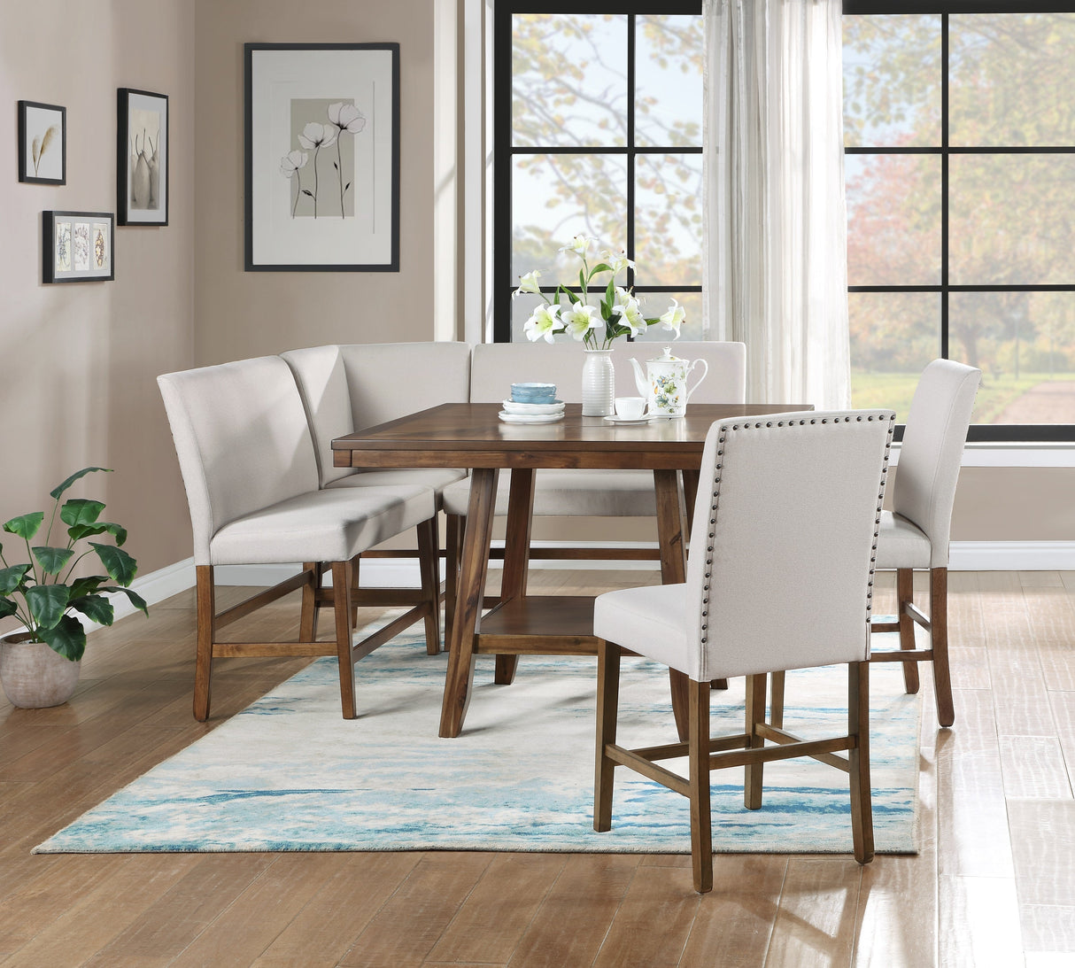 Ellini Brown Counter Height Chair