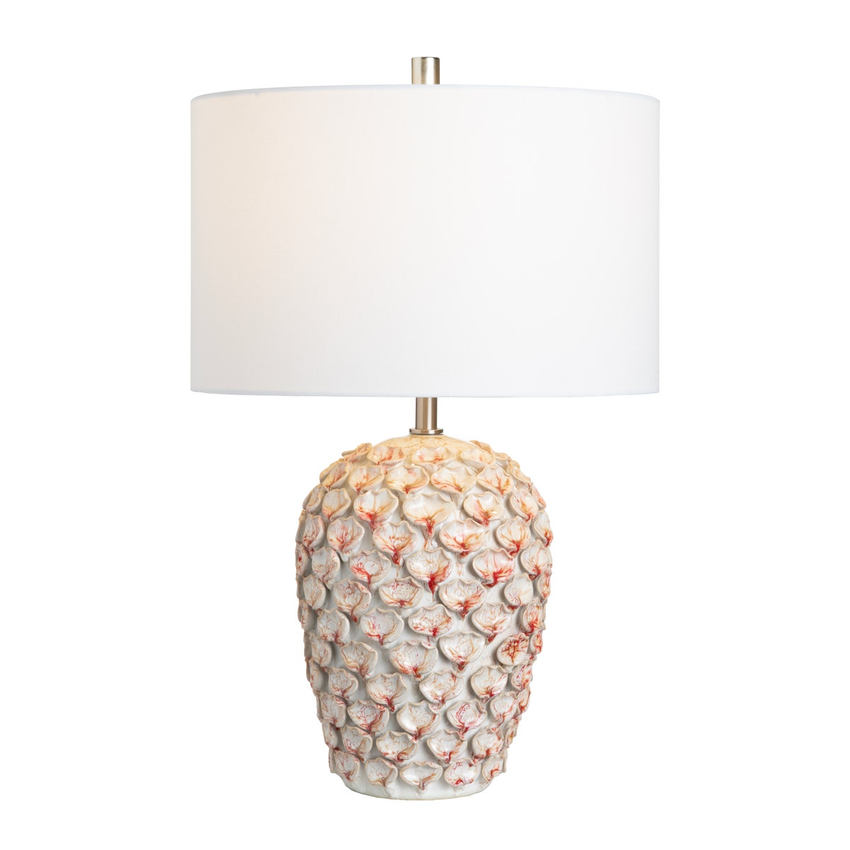 Ellis Blush/Cream Table Lamp by Crestview at Eve Furniture