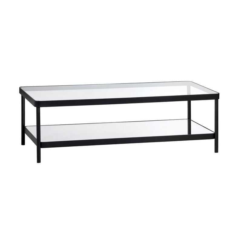 Ellison Black/Clear Cocktail Table by Crestview at Eve Furniture