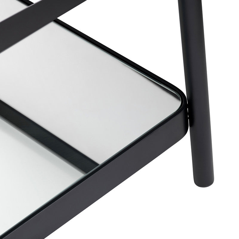 Ellison Black/Clear Cocktail Table by Crestview at Eve Furniture
