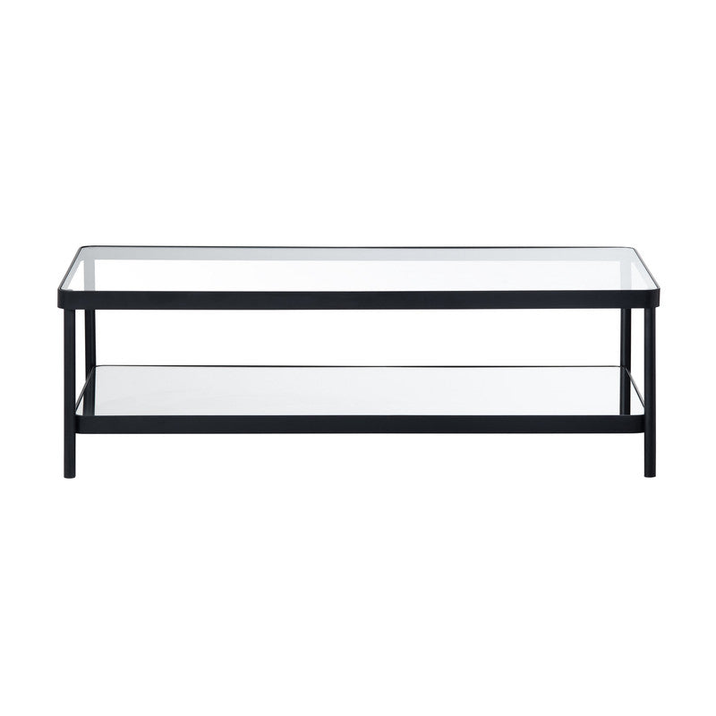 Ellison Black/Clear Cocktail Table by Crestview at Eve Furniture
