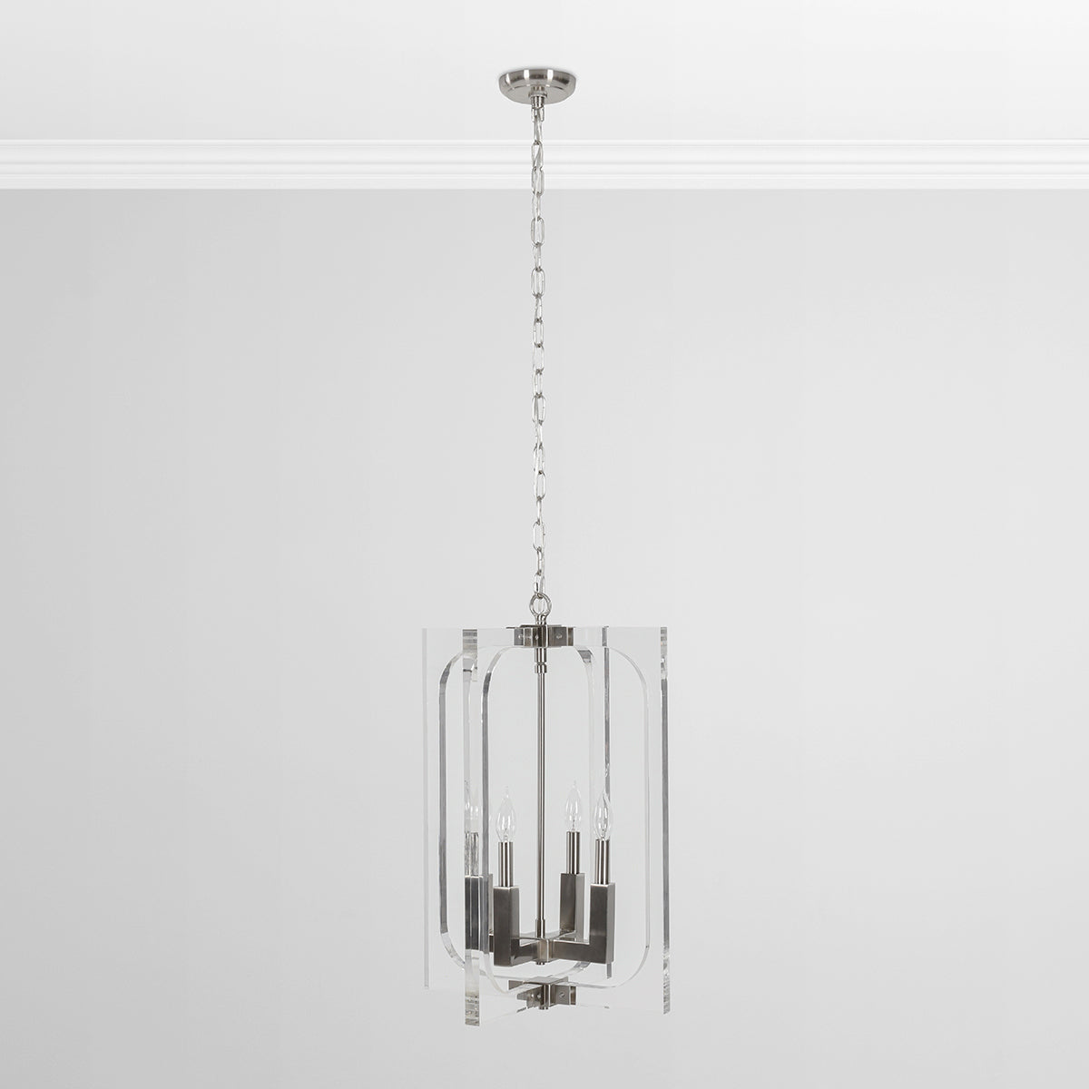 Ellison Clear/Nickel Chandelier by Classic Home at Eve Furniture