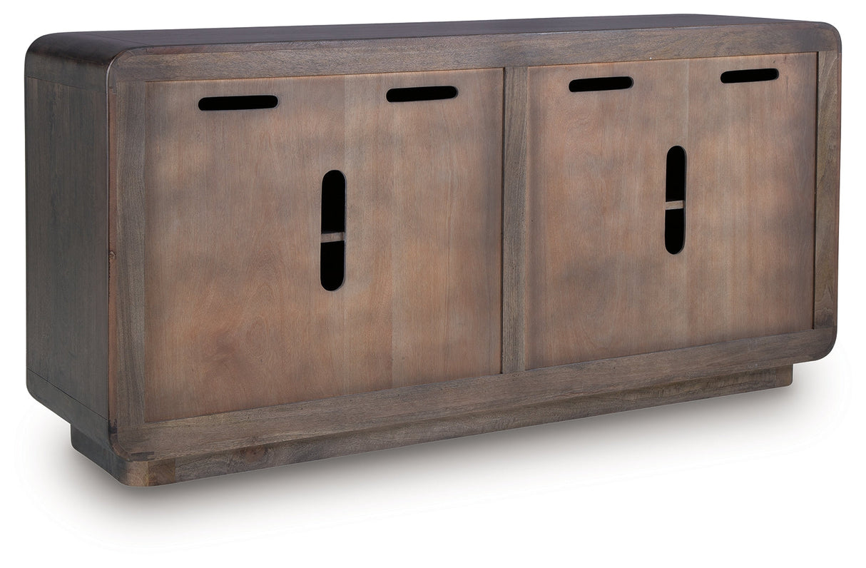 Elliston Espresso Brown Accent Cabinet by ASHLEY FURNITURE at Eve Furniture