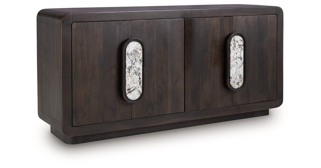 Elliston Espresso Brown Accent Cabinet by ASHLEY FURNITURE at Eve Furniture