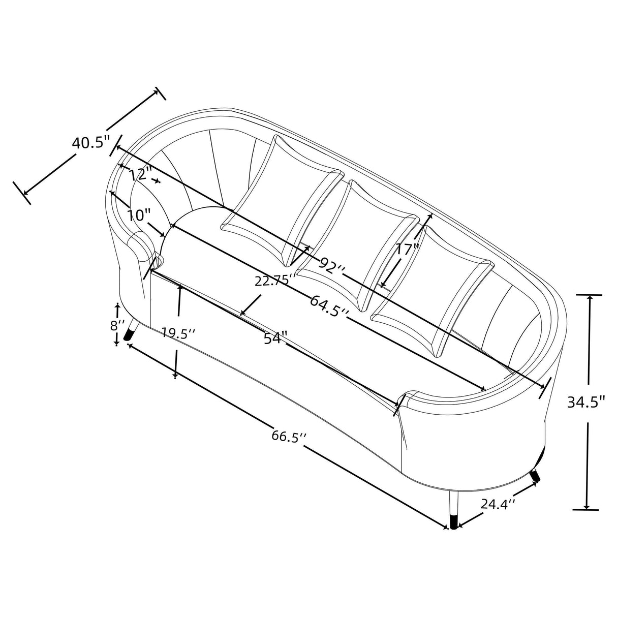Ellorie 2-piece Upholstered Curved Sofa Set Beige by Coaster at Eve Furniture