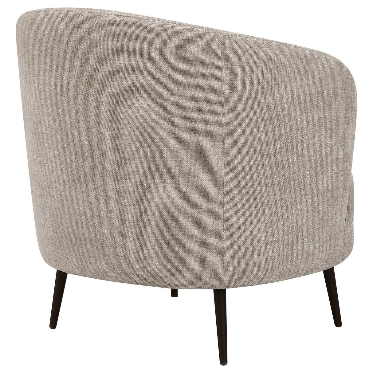 Ellorie Beige Upholstered Channel Back Curved Chair by Coaster at Eve Furniture