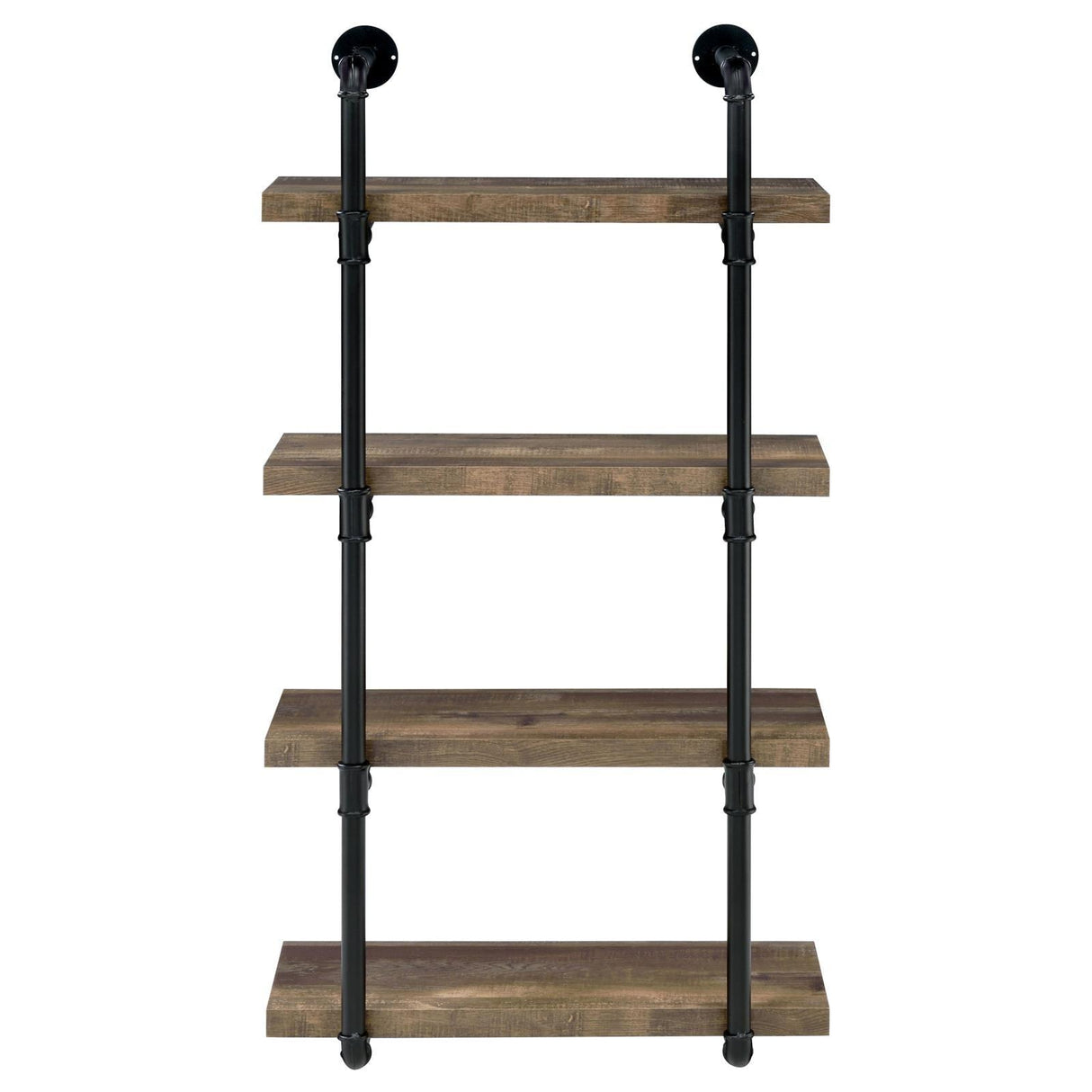 Elmcrest 24-inch Wall Shelf Black/Rustic Oak by Coaster at Eve Furniture