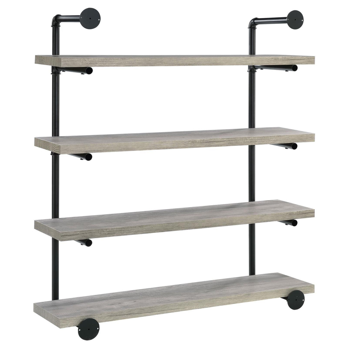 Elmcrest 40-inch Wall Shelf Black/Gray Driftwood by Coaster at Eve Furniture